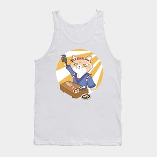 Cat Sushi Master P R t shirt Tank Top